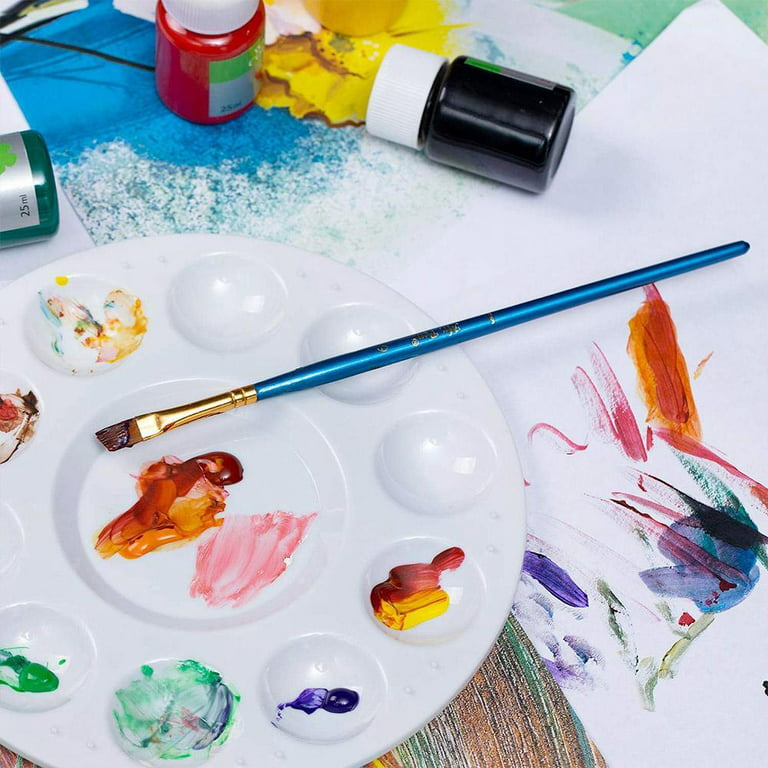 Paint Palette Tray Round Plastic Watercolor Mixing Palette DIY Craft Kids  Art Supplies