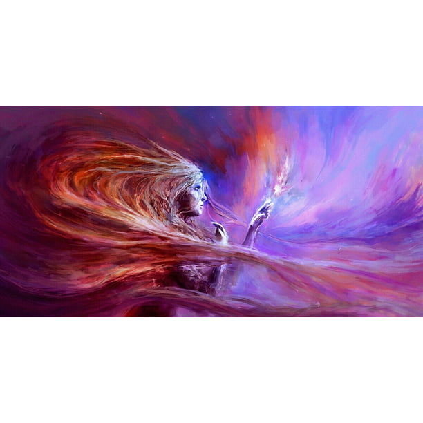Fantasy Wind Woman Canvas Or Print Wall Art Walmart Com