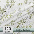 thumbnail image 5 of Mizhona Green Plants Shower Curtain,Rustic Botanical Waffle Shower Curtain,Bathroom Shower Curtains,72"x72", 5 of 5