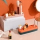 thumbnail image 5 of Titular de lápiz labial cómoda maquillaje pinceles ceja lápiz almacenamiento soporte cosmético pantalla estante decoración hogar baño organizador crema blanco Inevent HA028575-03, 5 of 7