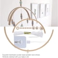 thumbnail image 2 of Baby Mobile DIY Kit, Nursery Wooden Frame Mobile Hanger Bed Bell Frame for Crafts Mobile Kit Wind Chime Bell Room Home Decor Gift, 2 of 5