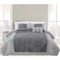 thumbnail image 2 of AeroSoft Gabriella 5-piece Microfiber Luxury Queen Comforter Set in Silver, 2 of 10