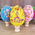 thumbnail image 1 of Neinkie 1 Set Eggs Toy with Rhinestone Stickers DIY Graffiti Toy Hand-painted Snow Polymer Clay Easter Eggs Holiday Gift, 1 of 9