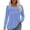 Blue, variant on LISTHA Womens Long Sleeve T Shirts 2025 Pleated Blouses Crew Neck Trendy Tunic Tops Casual Fashion Tops Green S