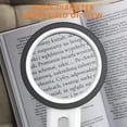 thumbnail image 5 of Queilt Illuminated Reading Magnifier, 30X Magnifying Glass with 12 LED Lights, Handheld Magnifying Glass, Illuminated Magnifier for Reading, Jewelry, Seniors, Visually Impaired, Observation and Crafts, 5 of 5