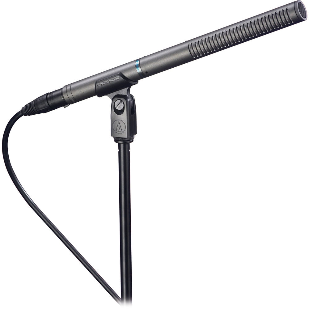 Audio-Technica AT897 Shotgun Microphone Bundle with Auray DUSM-1 Universal Shockmount, Auray Custom Windbuster, and XLR-XLR Cable