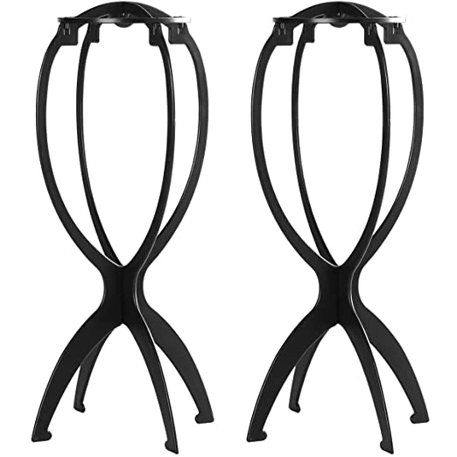 ForestYashe 2pc Stylish Stand Tool Plastic Folding Stable Wig Hair Head Hat Cap Holder
