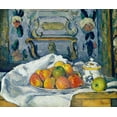 thumbnail image 2 of Cezanne, Paul 23x20 Gold Ornate Wood Framed with Double Matting Museum Art Print Titled - Dish of Apples, 2 of 4