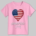 thumbnail image 4 of CAICJ98 250 Years American Flag 250th Anniversary USA Boy Girl T Shirts (Pink,2-3 Years), 4 of 5