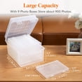 thumbnail image 3 of Caja de almacenamiento de fotos Lifewit, funda para fotos de 5 x 7 pulgadas con 9 compartimentos interiores, 3 of 9