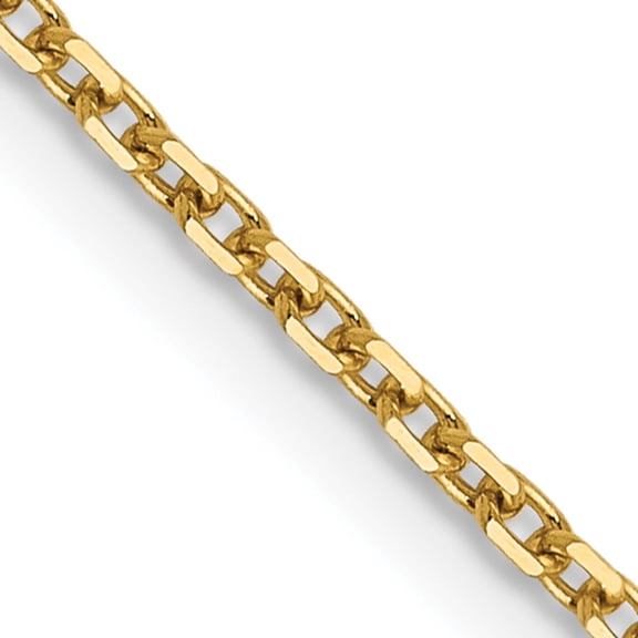 14K Yellow Gold Jbsp's 1.25mm D/C Rolo Chain (18 X 1.25) Made In Italy 7212-18