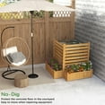 thumbnail image 4 of GDLF Air Conditioner Fence Outdoor Wood Privacy Screen with Planter Box No-Dig Kit（2 Panels）, 4 of 7