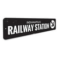 thumbnail image 3 of Railway Station Novelty Sign, Metal Wall Decor - 4x18 inches, 3 of 4