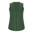 thumbnail image 4 of Yghzkop Casual Tank Tops for Women V Neck Sleeveless Solid Color Top Pleated Tunic Shirt Top Summer Lightweight T Shirts Fashion Blouse, 4 of 8