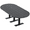 Asian Night w/Matte Black Base no Electric, variant on 8 Person Racetrack Conference Table With Metal T Bases Electric Units