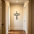 thumbnail image 6 of MMJ Black Iron Hanging Sculpture Cross Love Religious Ornament Living Room Bedroom Hallway Home Decoration Accent Piece Wall Decor 11.81x9.71in, 6 of 6