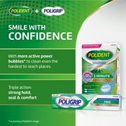 Poligrip Free Denture Adhesive Cream, Strong All-Day Hold, Food Seal, 2.4 Oz