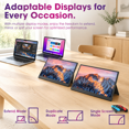 Pivot Pc Program 15.6 Inch FHD Portable Monitor with Pivot Stand 2-Pack, 1080P IPS ...