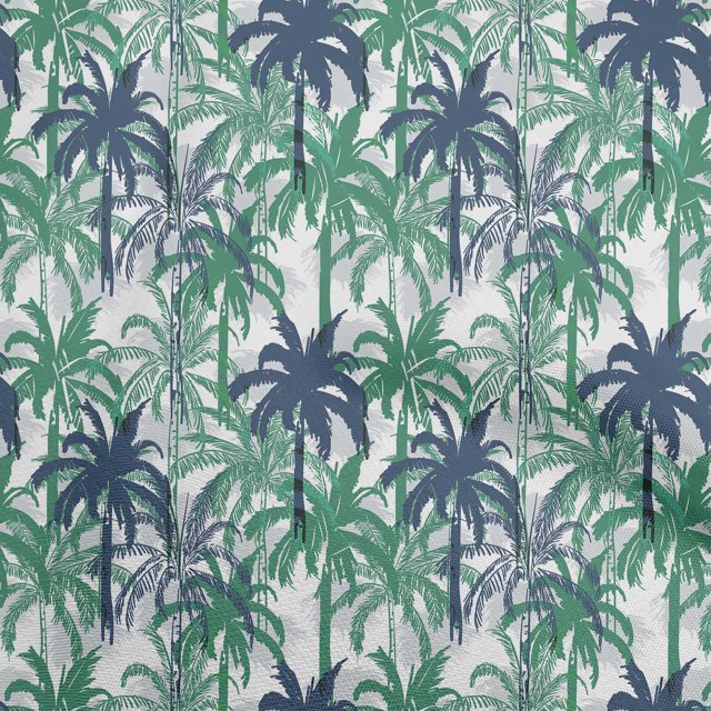 oneOone Rayon Sea Green Fabric Tropical Palm Tree Sewing Craft Projects Fabric Prints By Yard 56 Inch Wide