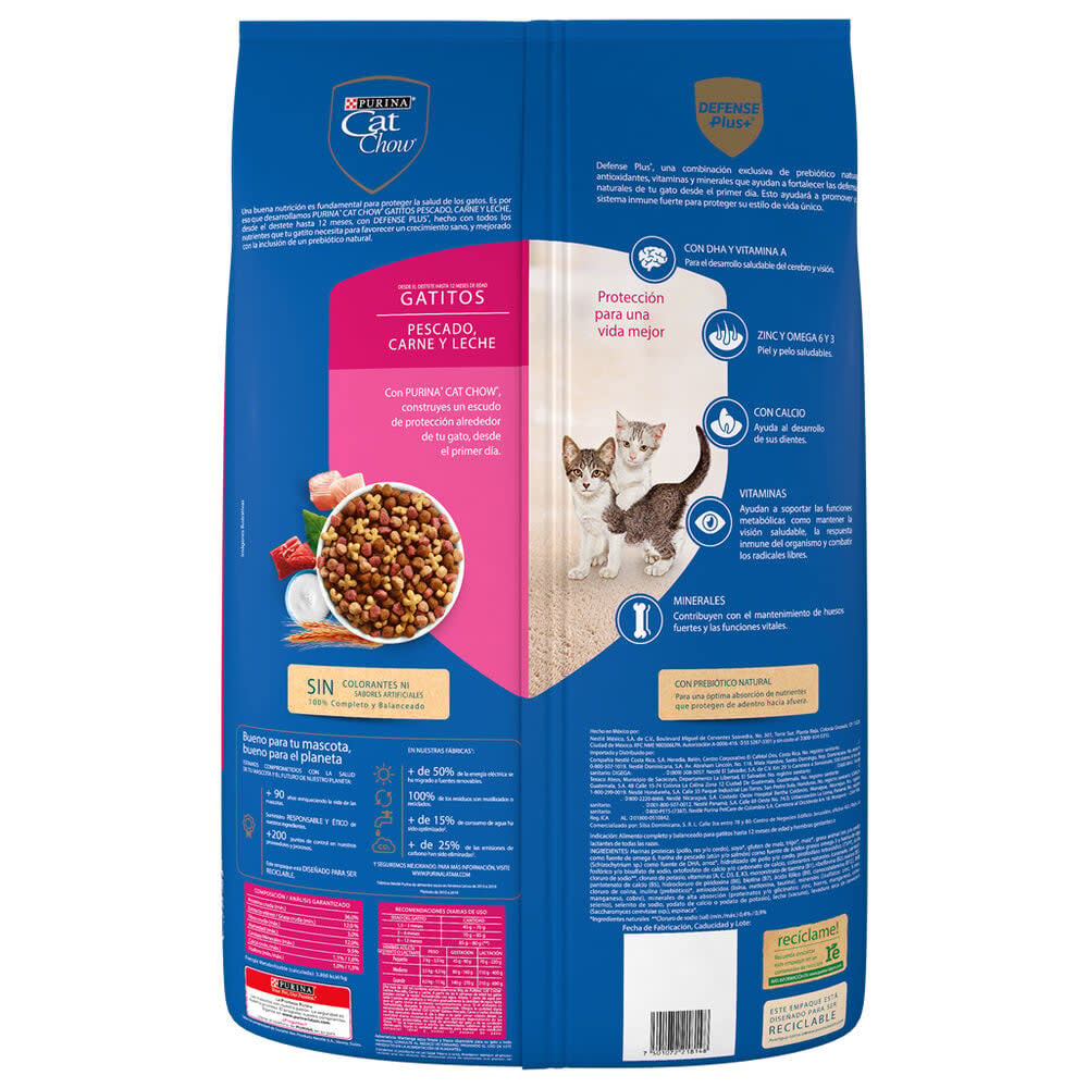 thumbnail image 2 of Cat Chow Gatitos Pescado Carne y Leche Defense Plus 7.5 kg, 2 of 2