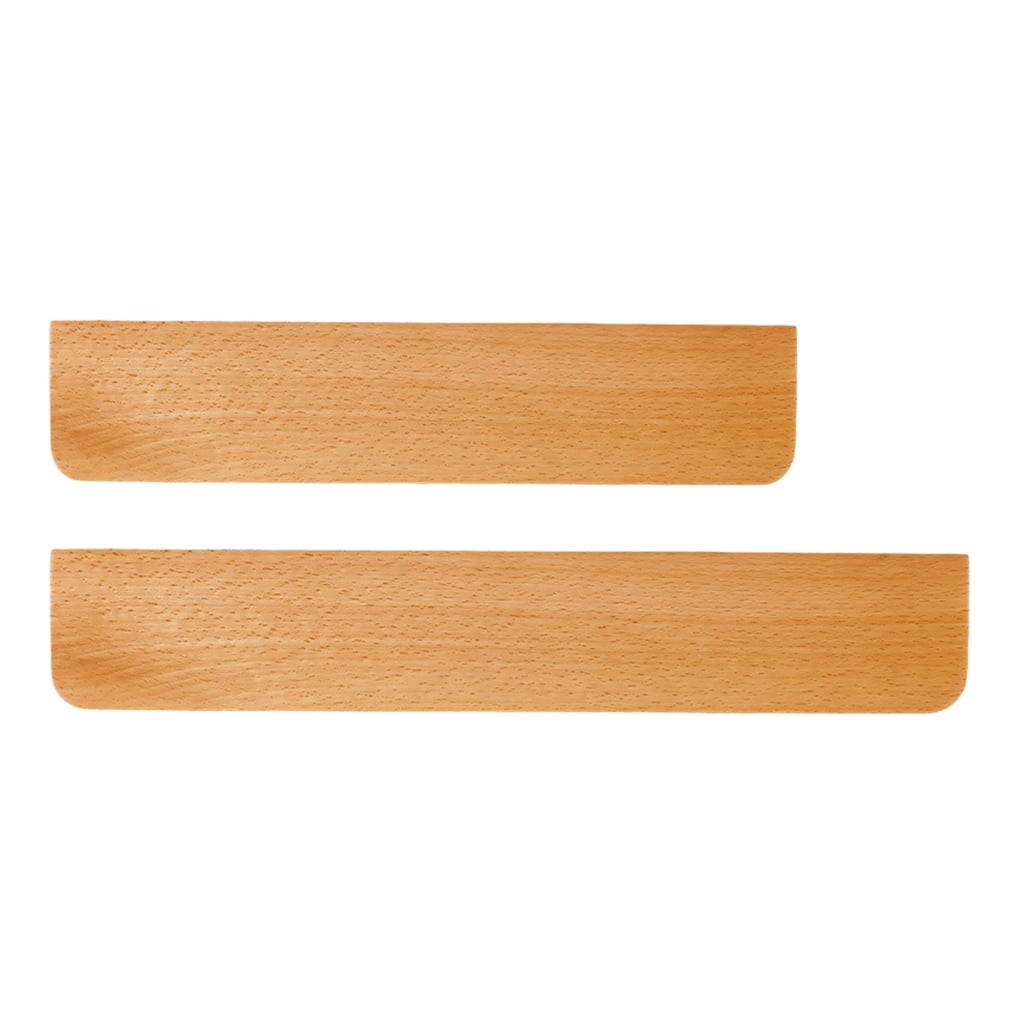 NonSlip Keyboard Pad Hand Wrist Rest Pad Beech Wood for Palms Keyboard Tray for Mechanical Gaming