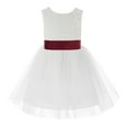 thumbnail image 2 of Ekidsbridal White Backless Lace V-Back Formal Photoshoot Dresses for Flower Girls Toddlers Dance Recital 206T 4, 2 of 3