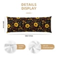 thumbnail image 3 of Disketp Sunflowers Leaves Print Body Pillow Cover - Super Soft 20x54 Body Pillow Case,Long Side Hidden Zipper, 3 of 8