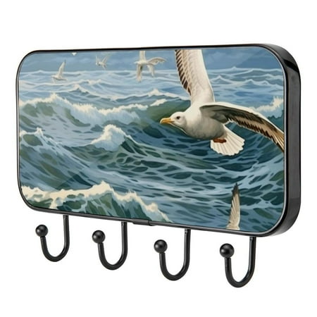 

Seagull Self Adhesive Towel Coat Wood Iron Hooks for Home Keys Door Outdoor Home Improvement Utility Hook