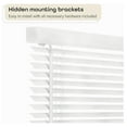 thumbnail image 3 of Cordless Light Filtering Mini Blind - 41 Inch Width, 64 Inch Length, 1" Slat Size - Pearl White - Cordless GII Morningstar Horizontal Windows Blinds for Interior by Achim Home Decor, 3 of 6