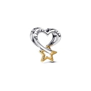 Pandora Moments Lucky Star & Heart Charm