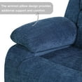 thumbnail image 6 of Light Blue Fluffy Fabric Living Room Manual Recliner Chair, 6 of 10