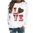 thumbnail image 2 of EQWLJWE Valentines Day Shirts for Women Love Heart Tshirt Long Raglan Sleeve Valentine Tops Clothes, 2 of 4