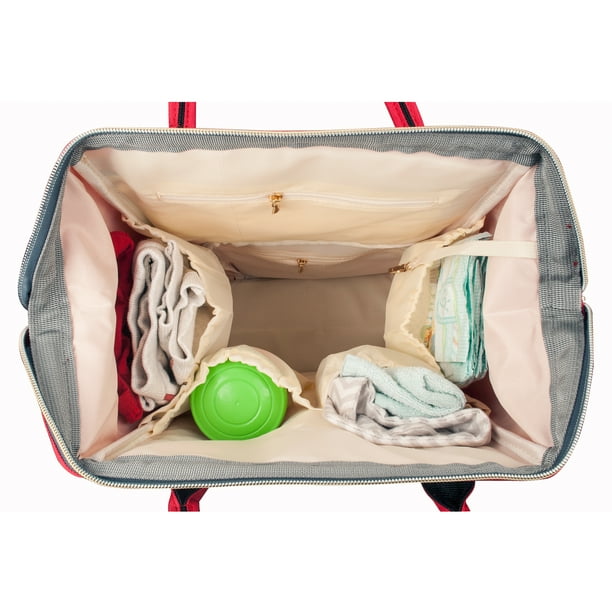 Panalera tipo Mochila Papubaby Multifuncional Con Gran Capacidad Roja