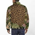 thumbnail image 3 of Leopard Zebra Floral Tropical Print Men's Stand Collar Sweater Long Sleeve Clothing Loose Fit Sports Sweater, 3 of 8