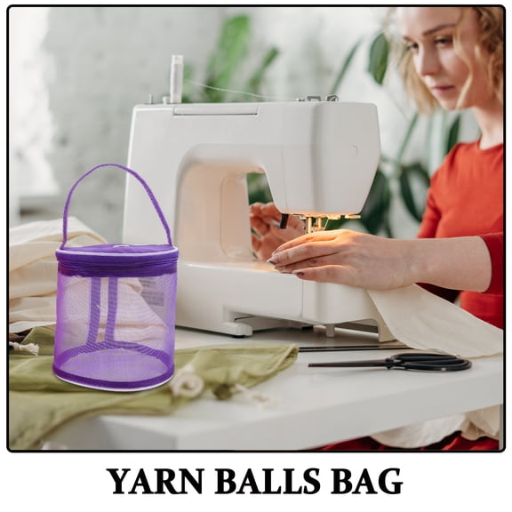 STRANDCHIC Women’s Yarn Storage Bag Set, 2 Pieces Portable Knitting Pouch Organizer for Craft Supplies
