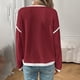 thumbnail image 3 of Ailaofu Women's 2025 Fall Fashion Crew Neck Long Sleeve Oversized Color Block Sweaters Ribbed Pullover Tops, 3 of 3