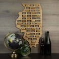 thumbnail image 2 of Torched Illinois Wine Cork Map Wall Mount Decor 24" x 24" x 18" Beige, 2 of 4