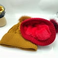 thumbnail image 2 of SUGARMOM 1set Cozy Winter Women‘S Knit Beanie and Gloves Set with Faux Fur Pom  Cotton Blend  Elastic Band  Ear Flaps - Hand Washable, 2 of 6