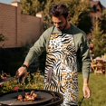 thumbnail image 4 of Animal Print Pattern Apron-Garden Aprons for Women with Pockets-Cotton Linen Waterproof Kitchen Cooking Gardening Aprons Adjustable for Kitchen,Cooking,BBQ and Salon 33x27 Inch, 4 of 7