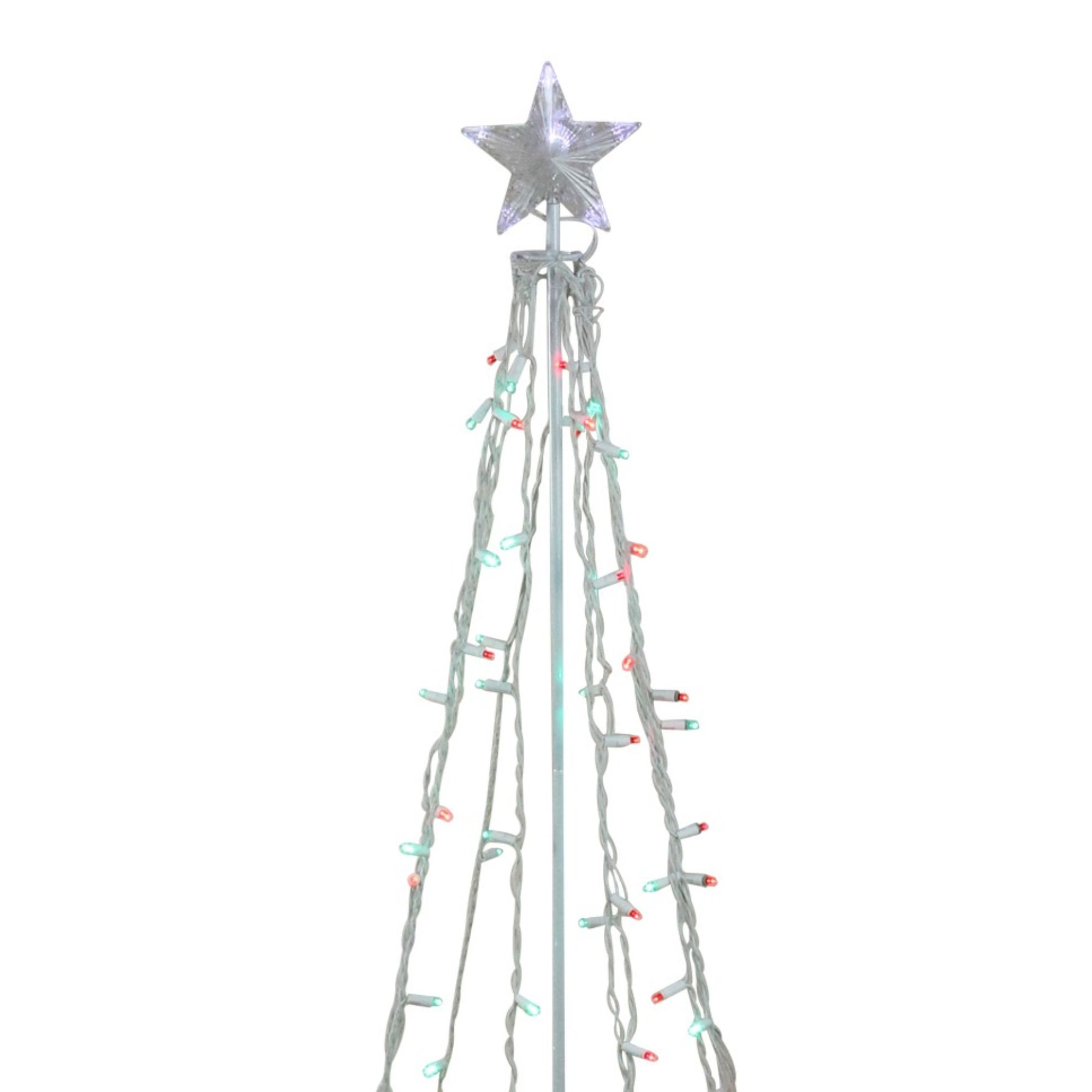 5' Red and Green LED Lighted Twinkling Christmas Tree Outdoor Decor ...