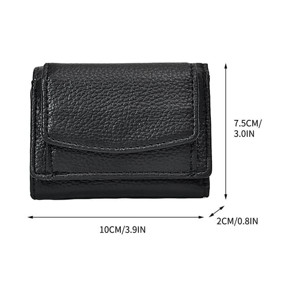 Women's Small Compact Slim Leather Mini Wallet Lady Purse Zipper Pocket Card Organizer Bifold Wallets With Coin Purse RFID, Gifts For Her, 3.9"*2.7"