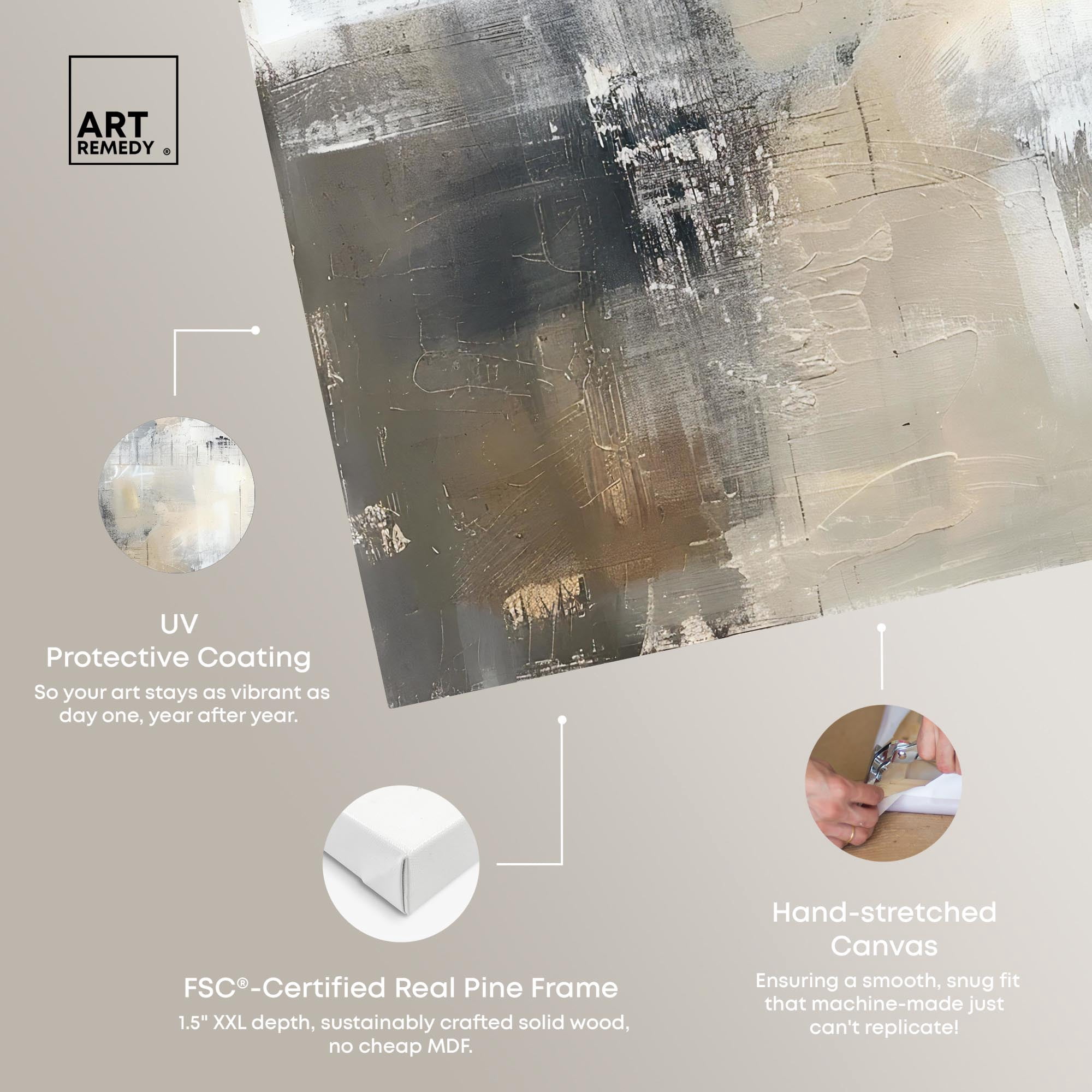 Drifting Canvas Colorful Abstract Wall Art by Art Remedy, Gallery Wrapped, 40" x 40"