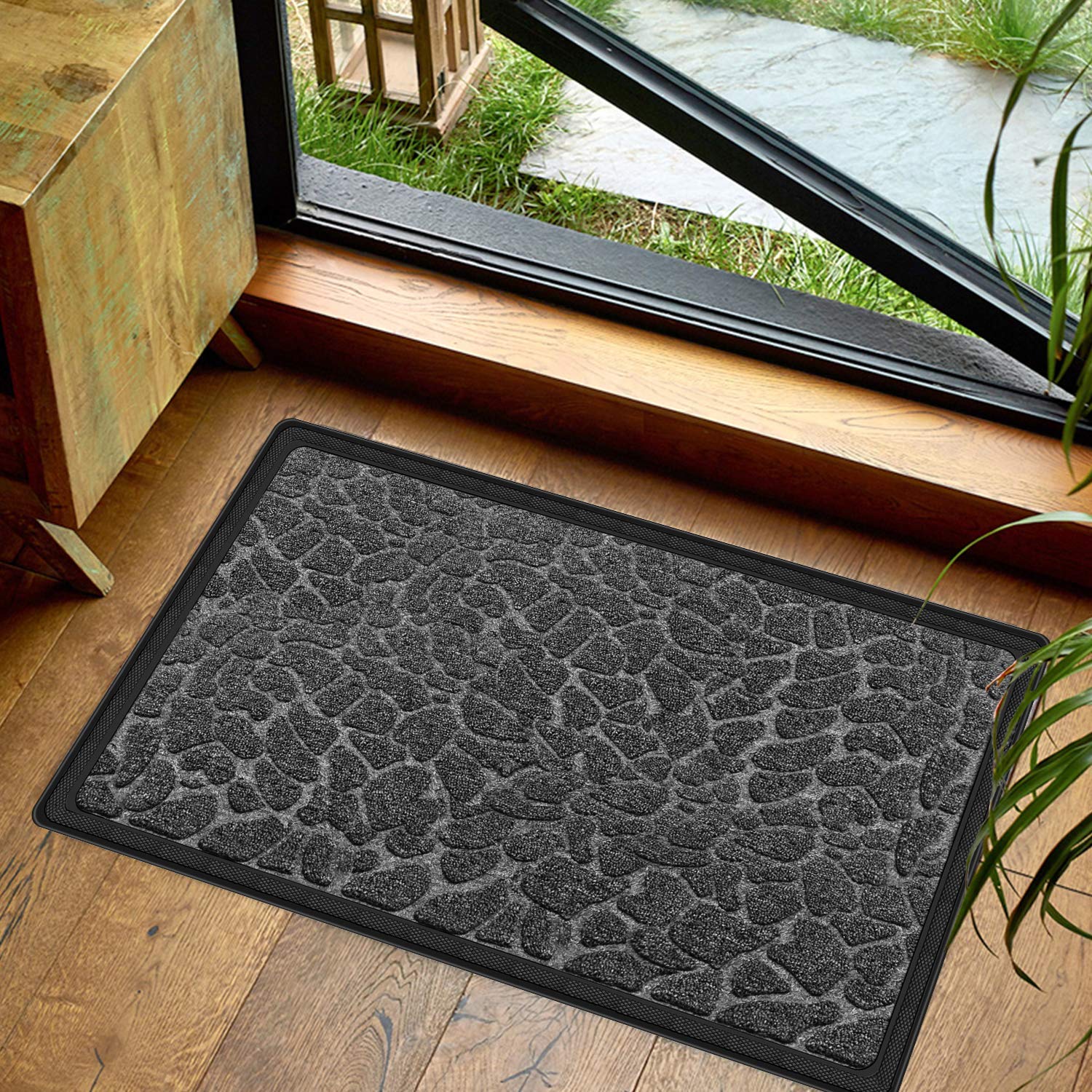 30x18 Front Door Mat Outdoor Garage NonSlip Rubber Floor Mats Easy