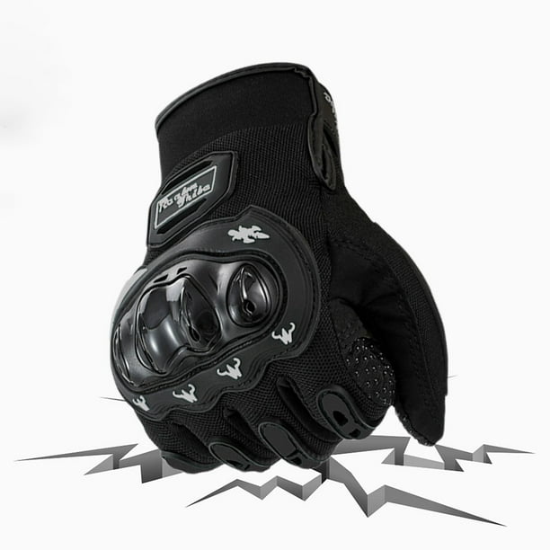 Guantes De Moto Guantes de moto Guantes de carreras antideslizantes para BMX ATV Road Racing (Negro L)