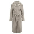 thumbnail image 5 of TrdSipl Premium Womens Robe with Hood Plush Long Bathrobes for Women with 3d Ear Soft Warm Women's Bathrobe, 5 of 7