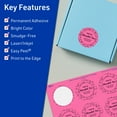 thumbnail image 3 of Avery Printable Round Labels, Bright Pink, 2" Diameter, 120ct, 3 of 11