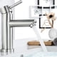 thumbnail image 3 of Grifo de baño moderno, grifo de agua fría de fácil instalación para un solo orificio, grifo de tocador montado en la cubierta con construcción duradera de acero inoxidable y acabado de níquel, 3 of 5