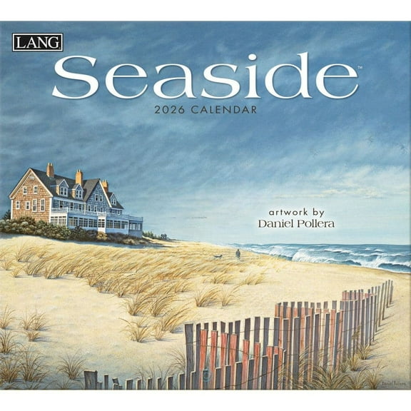 Lang Companies, Seaside 2026 Wall Calendar by Daniel Pollera, 13.4'' X 12'', 12-Month Calendar with Stapled Binding