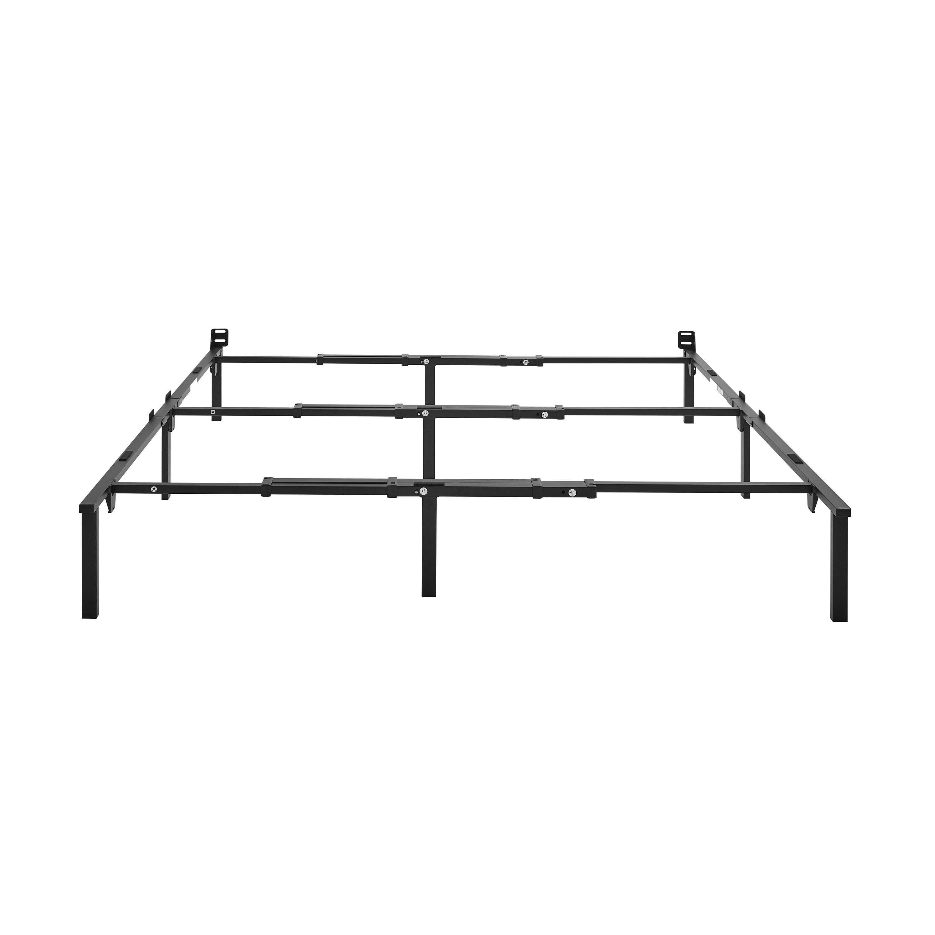 Mainstays 12 Adjustable Metal Bed, Mainstays 12 Adjustable Metal Bed Frame Black Twin King