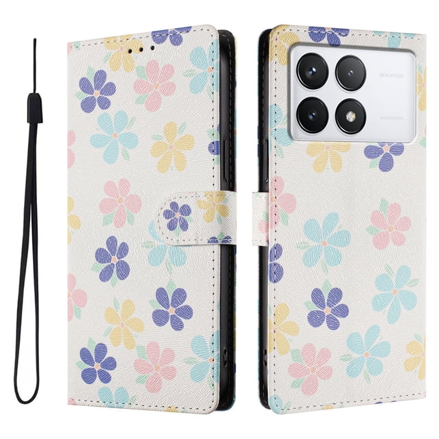 FOXDOCK Funda Tipo Cartera para Xiaomi 14T con Soporte y Correa – Diseño de Patrones Lindos